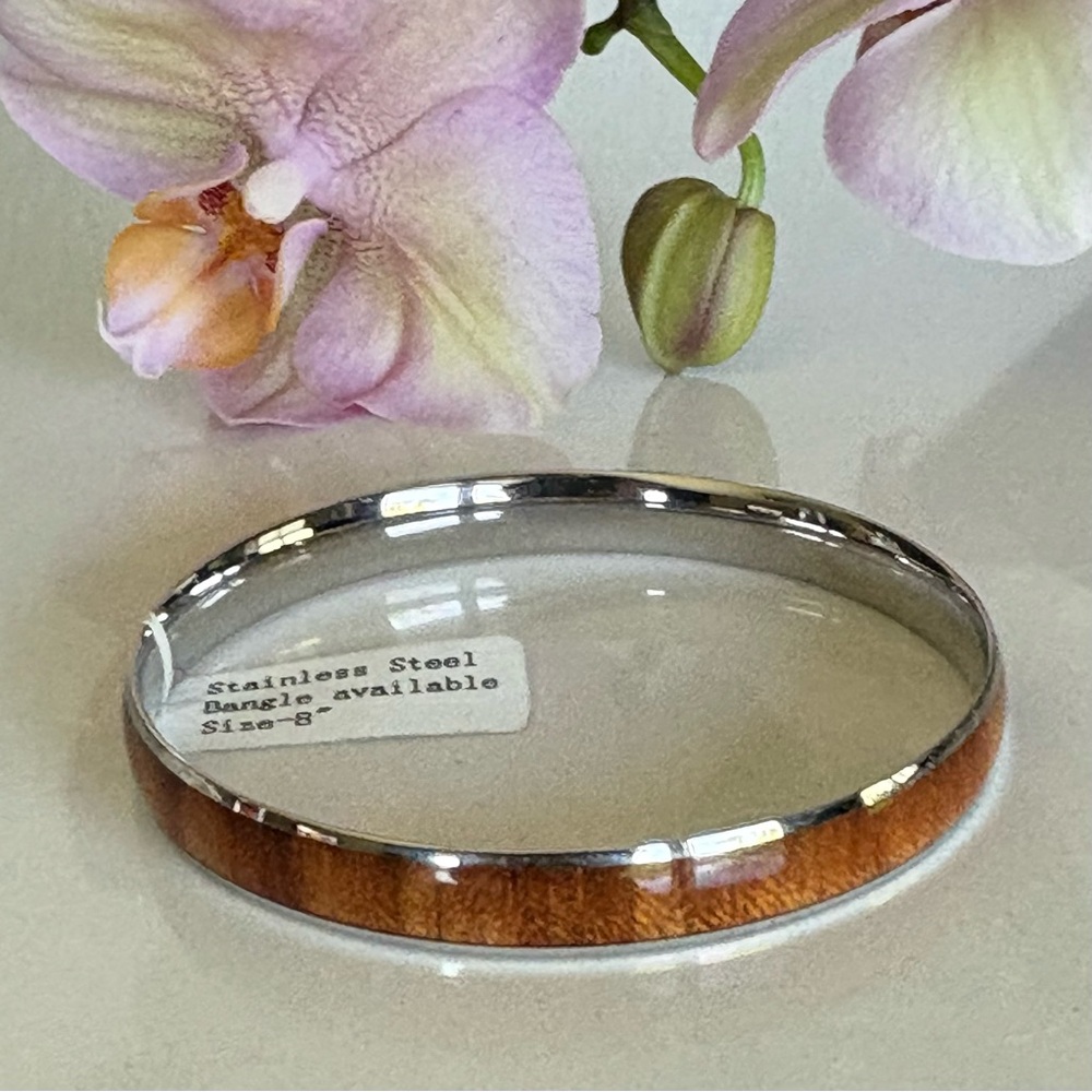 Hawaiian Wood Inlaid Bangle bracelet